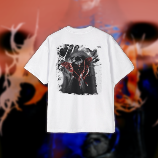 DAKØTA Barbed Skull Design Oversized T-Shirt
